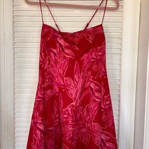 Zara Vibrant Red and Pink Dress